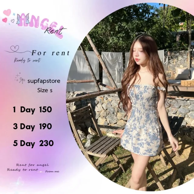 Supfapstore เดรสสม็อคลายดอกหวาน 1