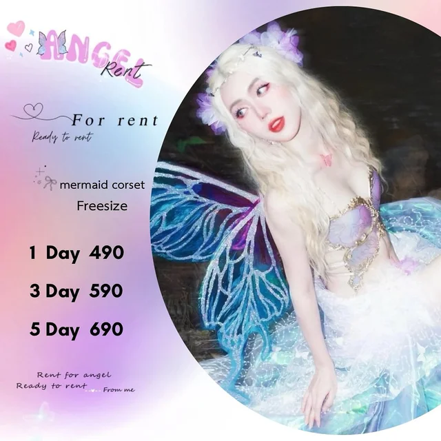 mermaid corset ชุดนางฟ้าแฟนตาซีสวยหวานประกายปีก