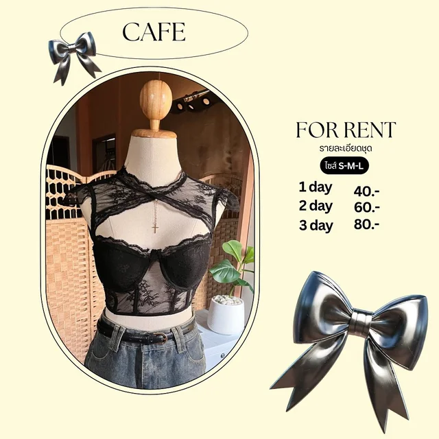 เสือลูกไม้ซีทรูแซ่บๆ Crop Top 1