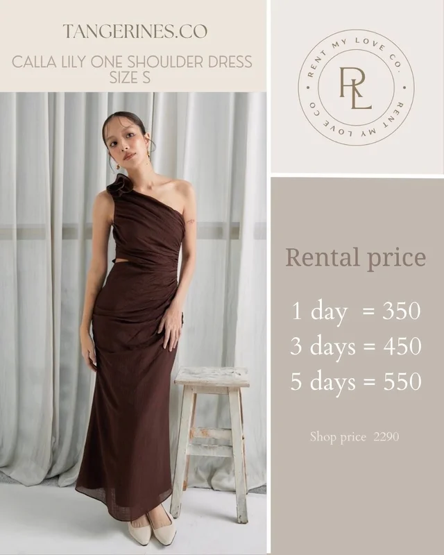 Calla Lily One Shoulder Dress (alternate)