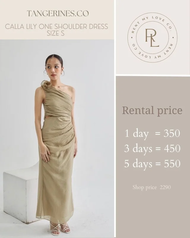 Calla Lily One Shoulder Dress