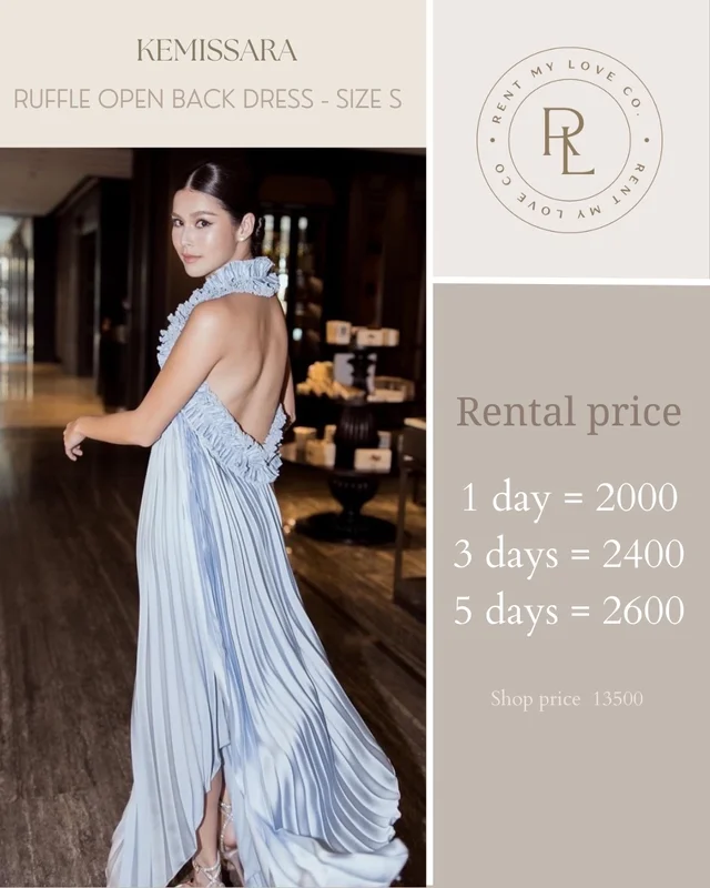 Kemissara Ruffle Open Back Dress 1