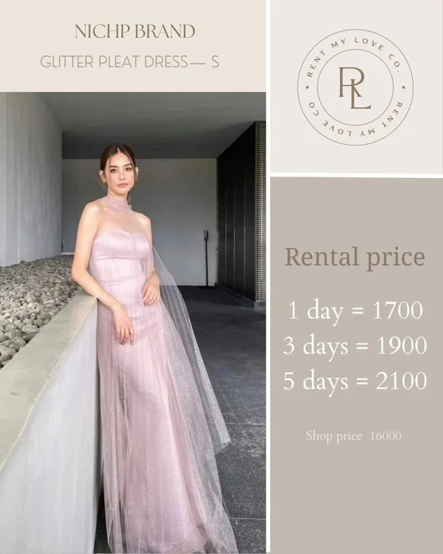 Glitter Pleat Dress