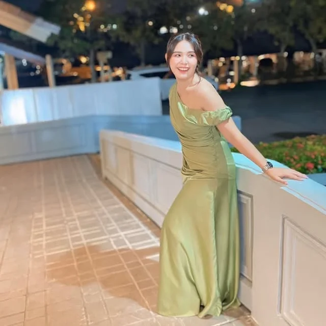 Pirunya LD18 Olive Green Long Dress  thumbnail 4