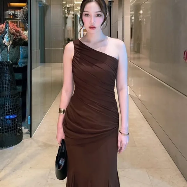 firrr Jassie Dark Brown Long Dress  thumbnail 2