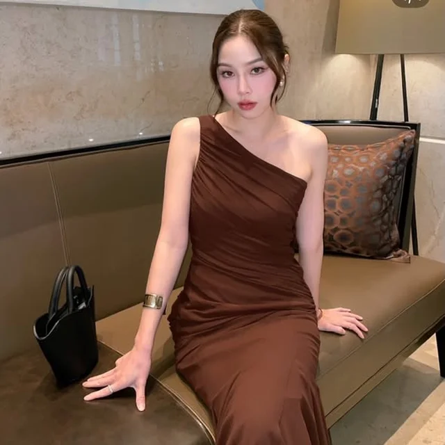 firrr Jassie Dark Brown Long Dress  thumbnail 4