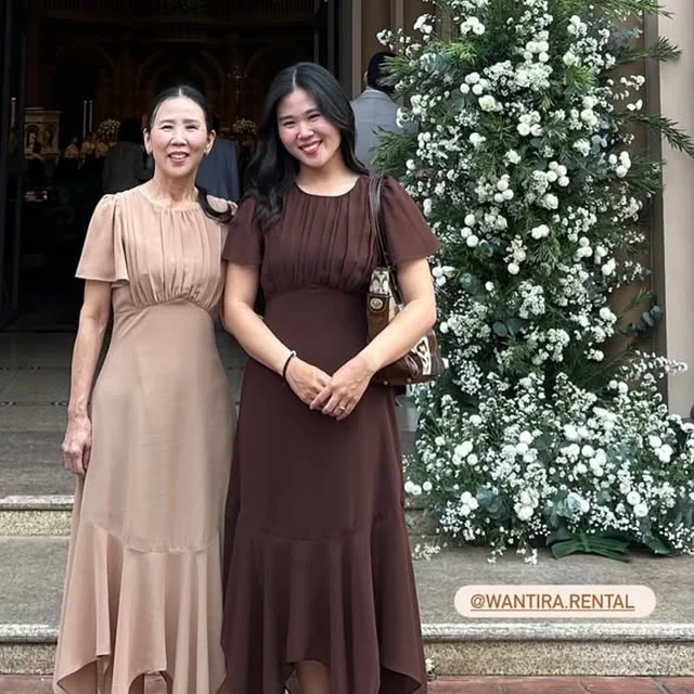 Firrr Amy Dark Brown Midi Dress  thumbnail 4