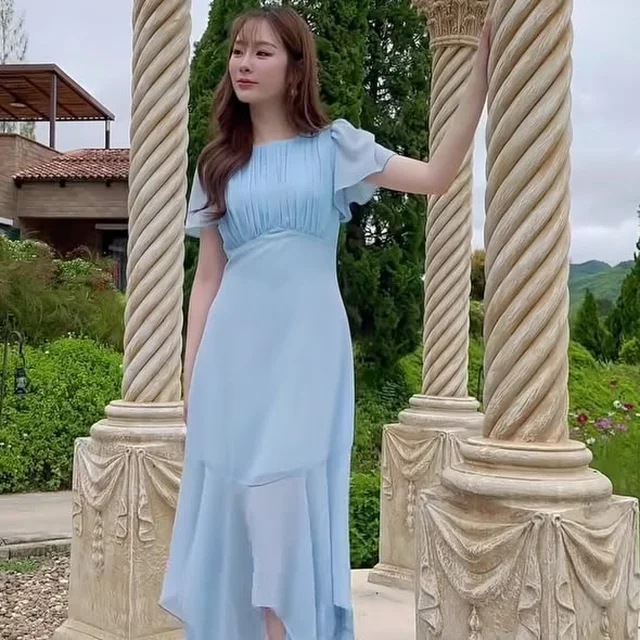 Firrr Amy Blue Midi Dress  thumbnail 4