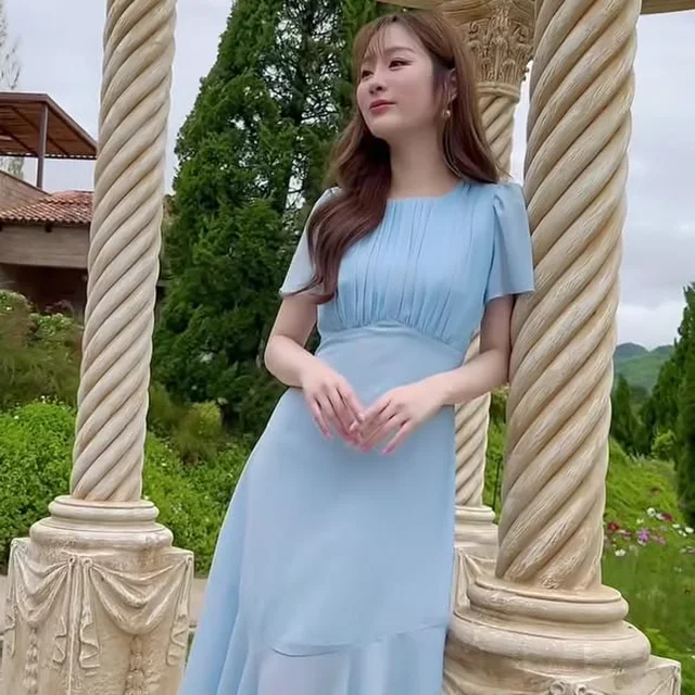 Firrr Amy Blue Midi Dress  thumbnail 3