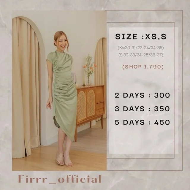 Firrr Thea Dress เดรสยาวแขนสั้นรูดชายไม่สมมาตร thumbnail 3
