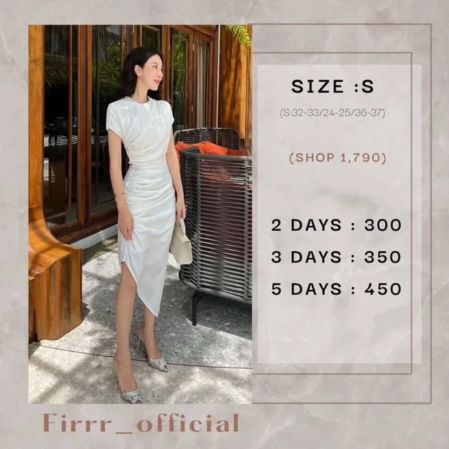 Firrr Thea Dress เดรสยาวแขนสั้นรูดชายไม่สมมาตร thumbnail 2