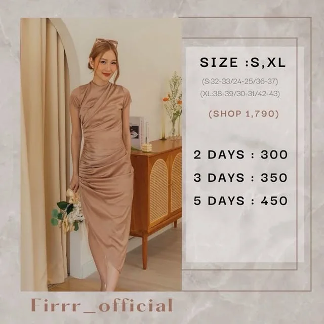 Firrr Thea Dress เดรสยาวแขนสั้นรูดชายไม่สมมาตร thumbnail 5