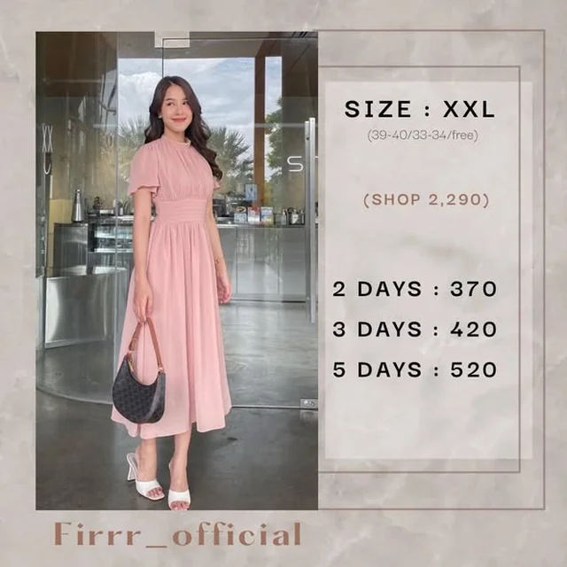 Firrr Anya Dress เดรสยาวคอตั้งลายดอก thumbnail 4