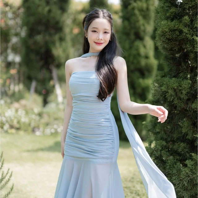 Pirunya LD20 Chiffon Blue Long Dress (alternate)
