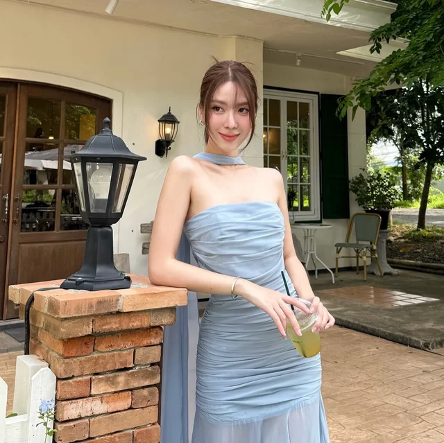Pirunya LD20 Chiffon Blue Long Dress thumbnail 2
