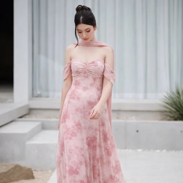 ชุดเดรสยาว Firrr Jess Rose thumbnail 2