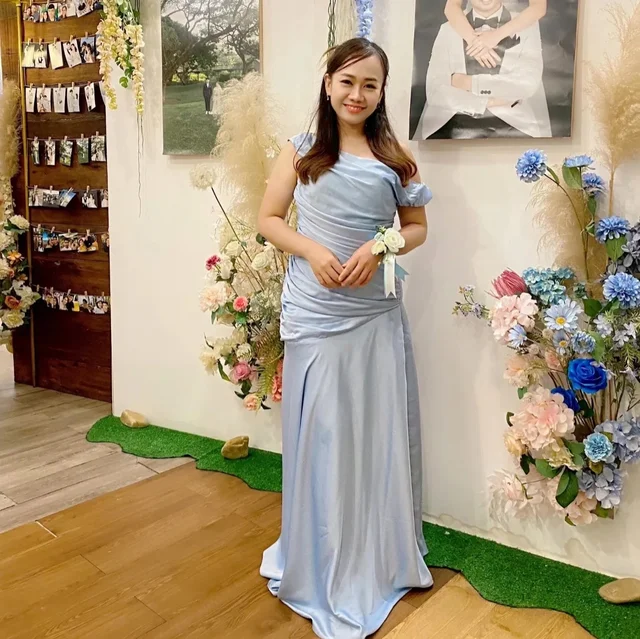 ชุดเดรสยาว Pirunya LD18 Blue  thumbnail 4