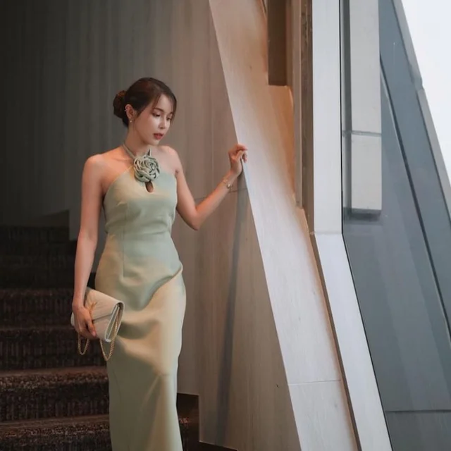 ชุดราตรี Firrr Primrose Green Long Dress  thumbnail 4