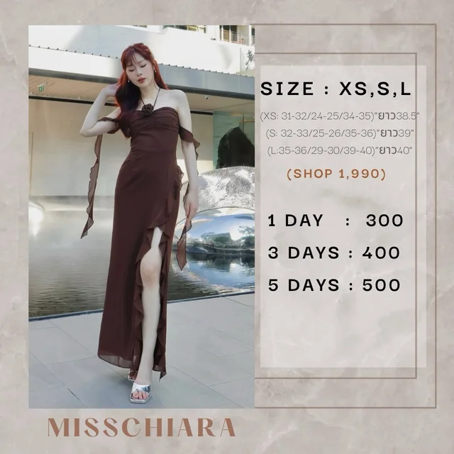 Misschiara Irix Dark Brown Maxi Dress