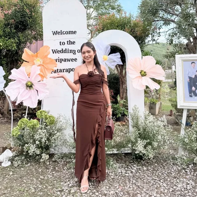 Misschiara Irix Dark Brown Maxi Dress  thumbnail 4