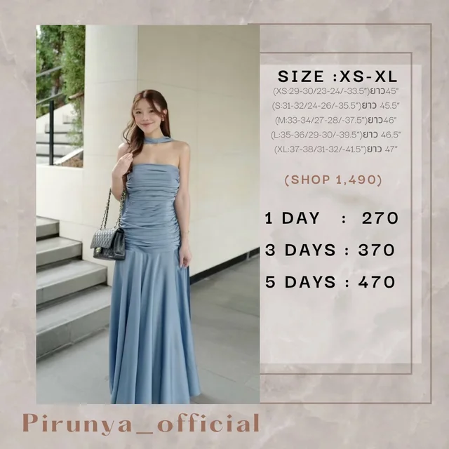 Pirunya LD20 Blue Long Dress 1