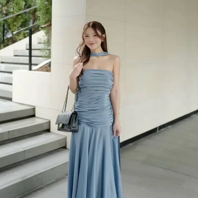 Pirunya LD20 Blue Long Dress  thumbnail 4