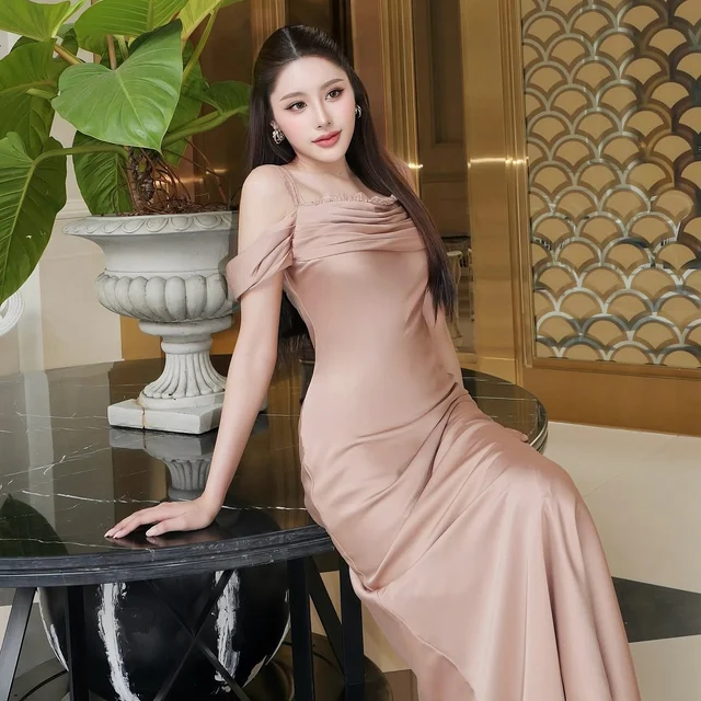 Pirunya LD21 Brown Long Dress  thumbnail 3