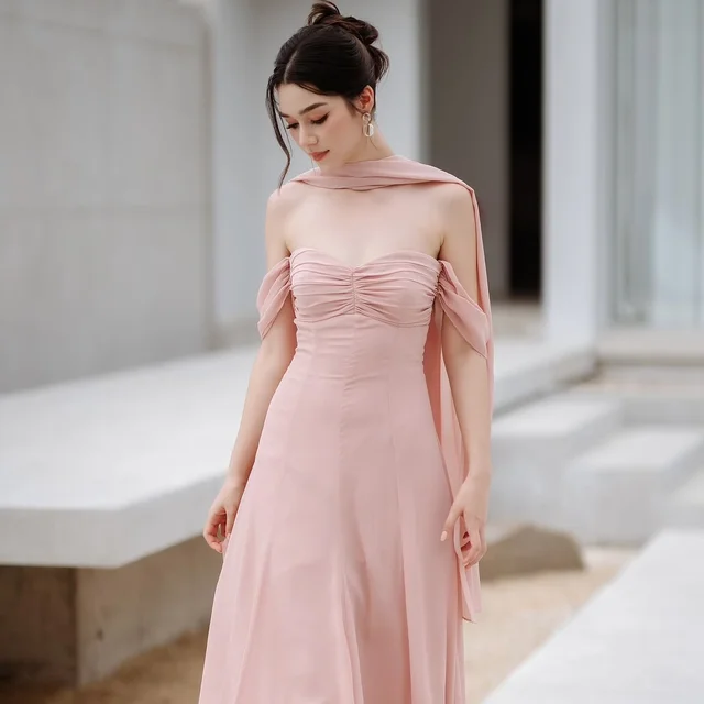 Firrr Jess Pink Long Dress  thumbnail 4