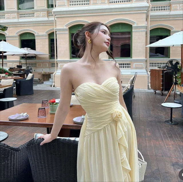 Miss Chiara Camilla Yellow Long Dress thumbnail 4