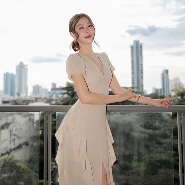 Firrr Ila Beige Long Dress thumbnail 2