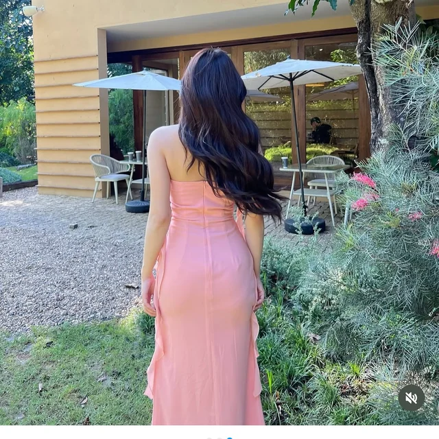Misschiara Iris Peach Long Dress (alternate)