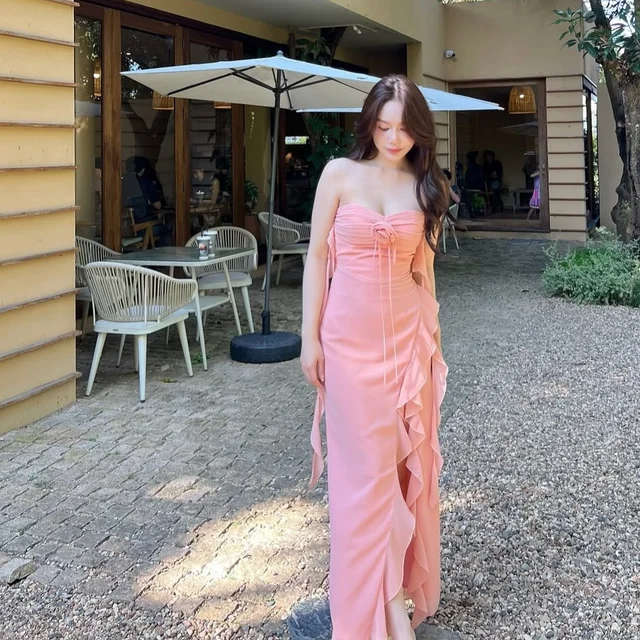 Misschiara Iris Peach Long Dress  thumbnail 4