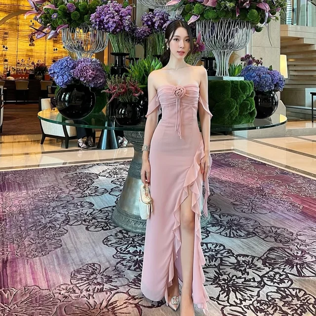 Misschiara Iris Pink Long Dress  thumbnail 4