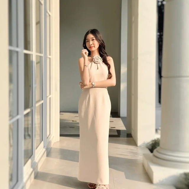 ชุดราตรี Firrr Primrose Beige  Long Dress  thumbnail 4
