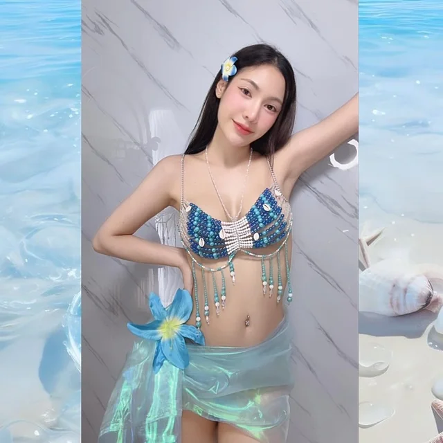 ชุดลูกปัด Mermaid Top  Wrap Skirt thumbnail 2