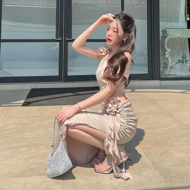 Firrr Ginny One Shoulder Cutout Dress เดรสยาว  (alternate)