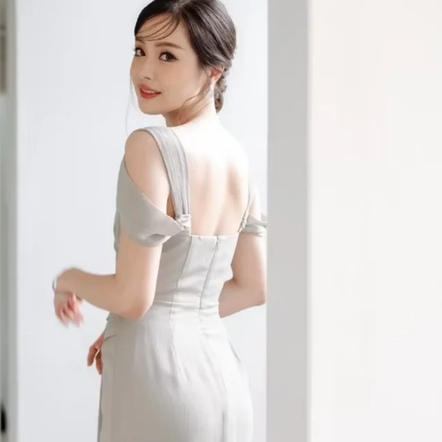 Firrr official Long Dress คอถ่วงผ่าสูง thumbnail 5