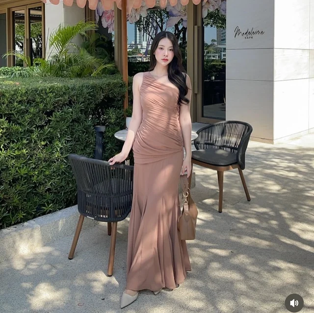 Firrr Official One Shoulder Ruched Dress (alternate)