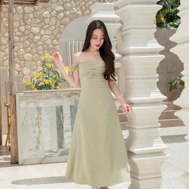Pirunya Official Green Midi Dress thumbnail 2
