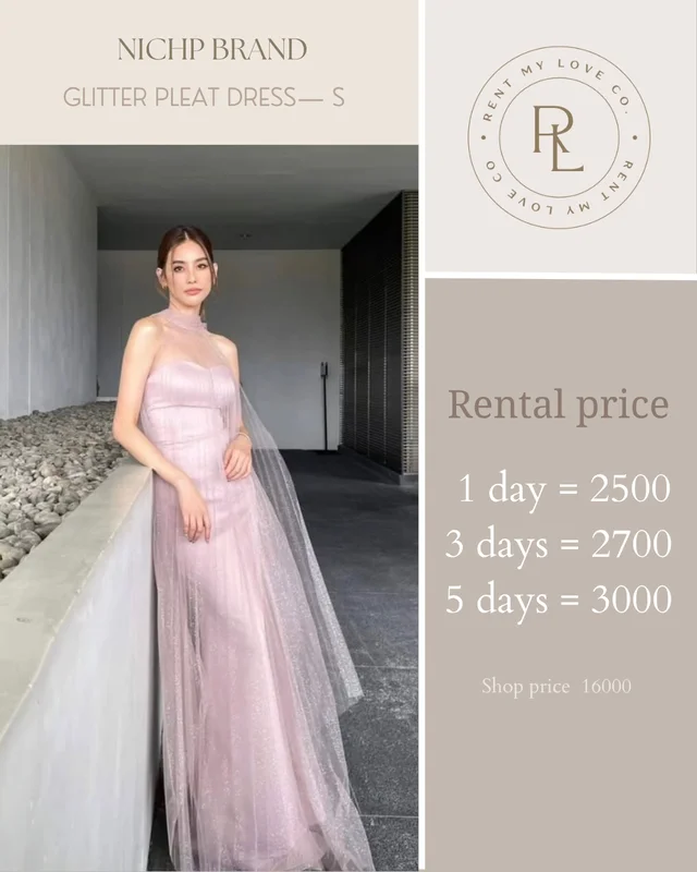 Glitter Pleat Dress