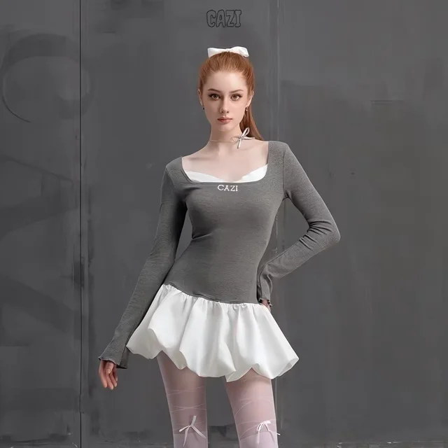 Grey Ballet Mini Dress Set thumbnail 2