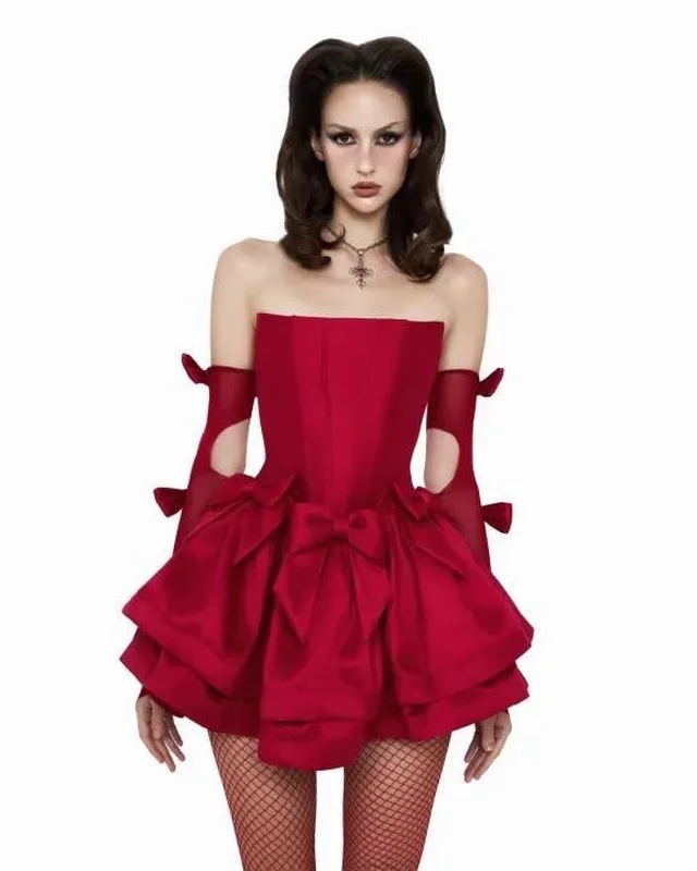 เดรสเกาะอกแดงแซ่บหรู Mini Dress thumbnail 4