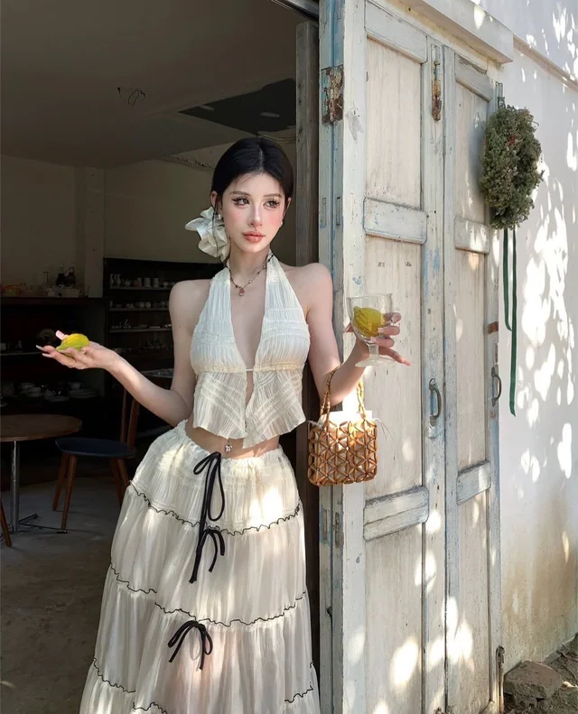 Ivory Boho Halter Set (No.213) 1
