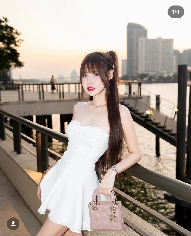 White Corset Flare Mini Dress (No.210) thumbnail 2