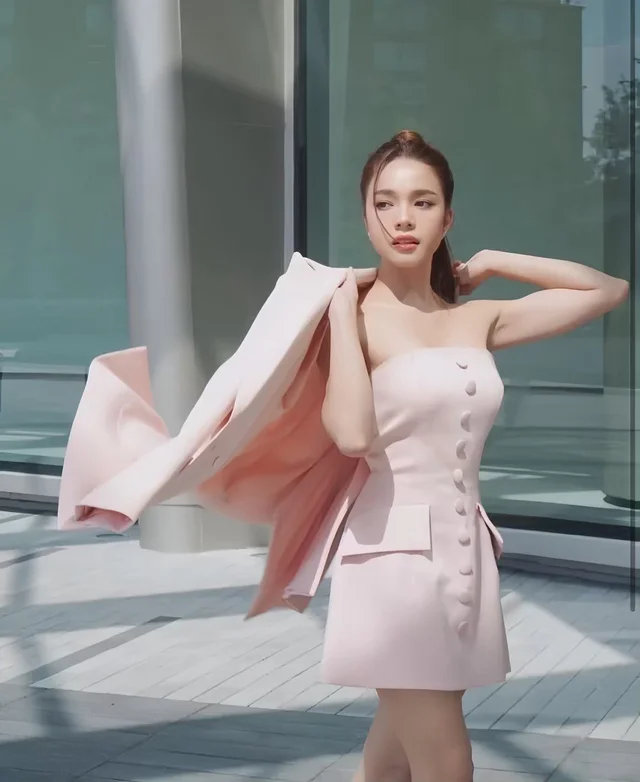 Soft Pink Blazer Dress Set (No.204) thumbnail 4