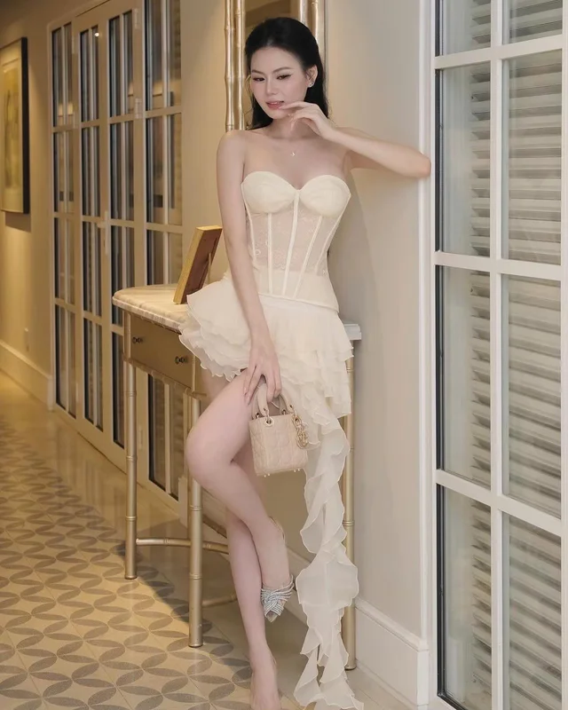 Ivory Corset Mini Dress (No.201) (alternate)