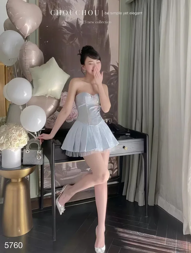 Silver Corset Mini Dress thumbnail 2