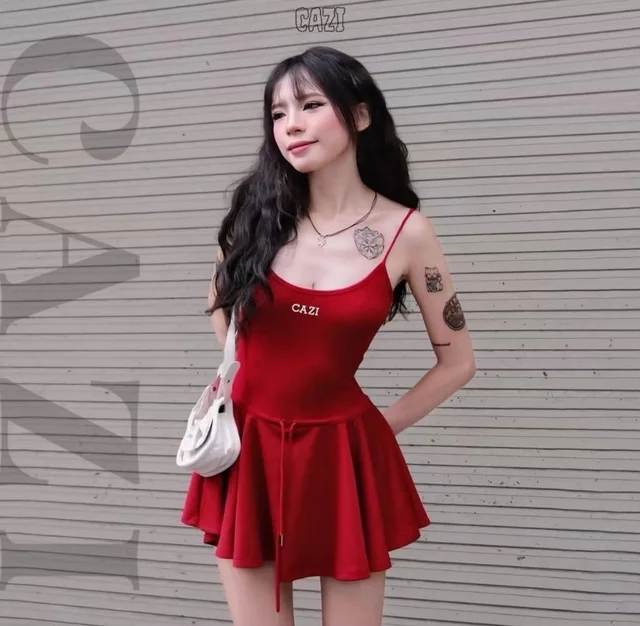 Red Casual Mini Dress 1
