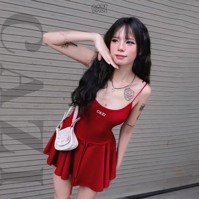 Red Casual Mini Dress thumbnail 4