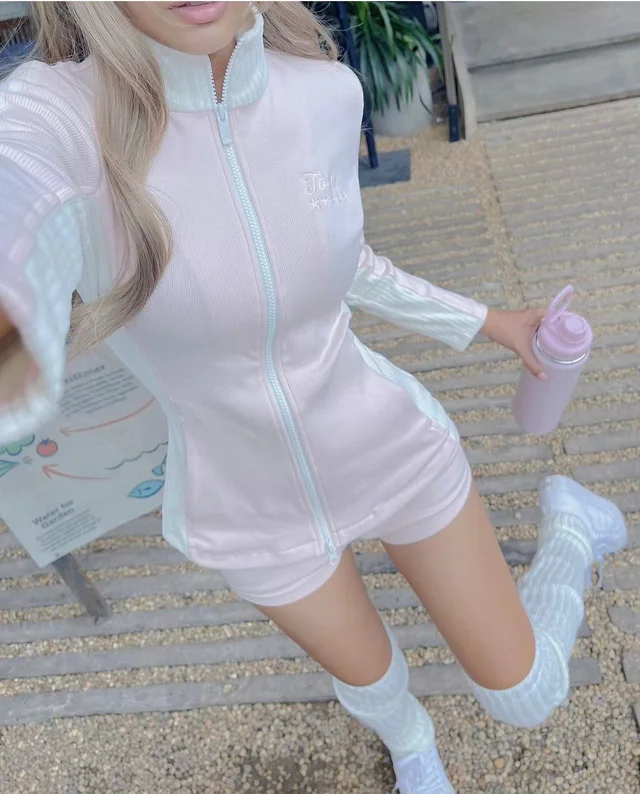 Pink Sporty Winter Dress Set thumbnail 2